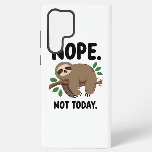 Funny Introvert Humor with a Lazy Sloth Samsung Galaxy Hoesje (Achterkant)
