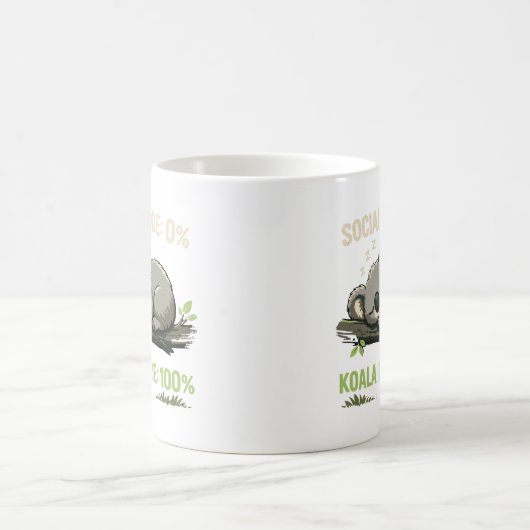 Funny Introvert Koala Coffee Mug (Centre)