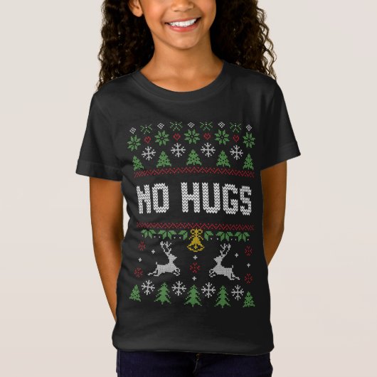 Funny Introvert No Hugs Ugly Christmas Sweat (Devant)
