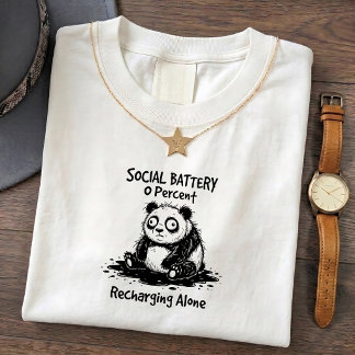 Funny Introvert Panda T-shirt - Chubby Panda Shirt