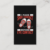 Funny Introvert Shoe Lover Vermijd oogcontact Visitekaartje (Voorkant)