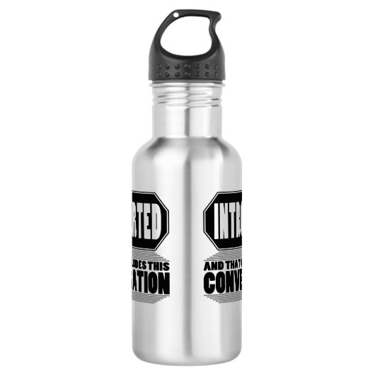 Funny Introvert Water Fles (Voorkant)