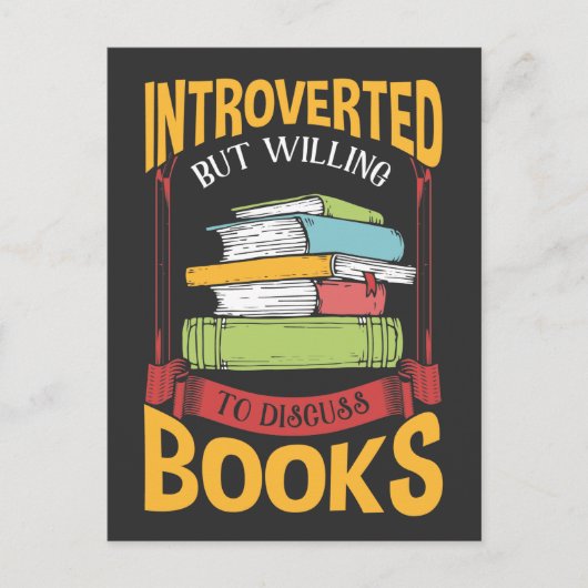 Funny Introverted Book Reader Library Enthusiast Briefkaart (Voorkant)