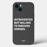 Funny Introverted, maar bereid om over paarden te