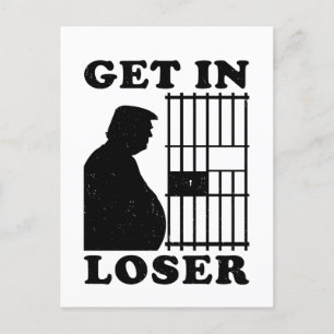 Funny Invitation Loser Trump for Prison Flat Kaart