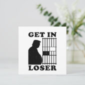 Funny Invitation Loser Trump for Prison Flat Kaart (Staand voorkant)