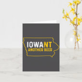 Funny Iowant Another Beer Iowa Beer Distressed  Kaart (Gele Bloem)