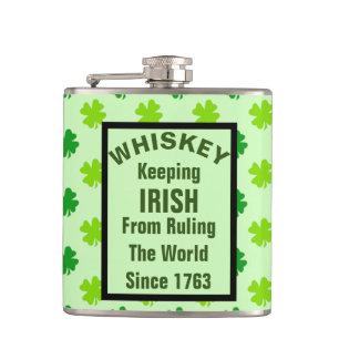 Funny Irish Drink Humor Joke Booze Whiskey Heupfles