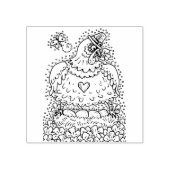 FUNNY IRISH HEN, EIEREN EN SHAMROCKS CUTE CHICKEN RUBBERSTEMPEL (Afrduk)