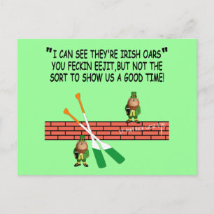 Funny Irish leprechauns Briefkaart