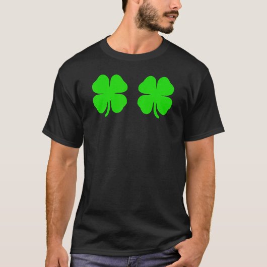 Funny Irish Lucky Shamrock Bra T-shirt (Voorkant)