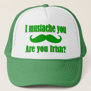 Funny Irish mustache St Patrick's day Trucker Pet