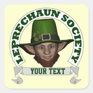 Funny Irish Personalized leprechaun society Vierkante Sticker
