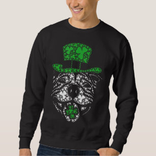 Funny Irish Pitbull Shamrocks Green Pet St Patrick Trui