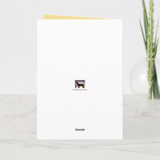 Funny Irish Red and White Setter Birthday Card Kaart (Achterkant)