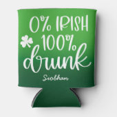 Funny Irish St. Patrick’s Day Typography Design  Blikjeskoeler (Voorkant)
