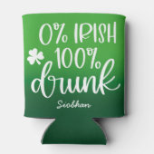 Funny Irish St. Patrick’s Day Typography Design  Blikjeskoeler (Achterkant)