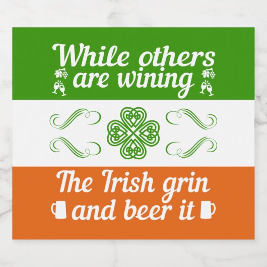 Funny Irish St. Patrick's Day Bière Étiquette (Étiquettes simples)