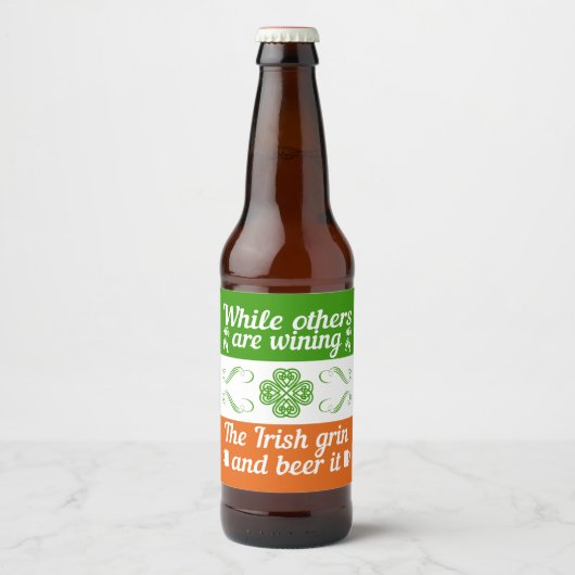 Funny Irish St. Patrick's Day Bière Étiquette (Devant)