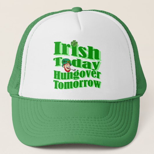 Funny Irish St Patrick's day Trucker Pet (Voorkant)