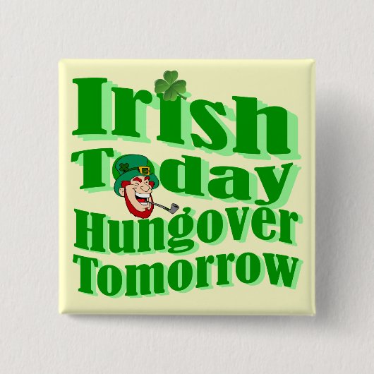 Funny Irish St Patrick's day Vierkante Button 5,1 Cm (Voorkant)