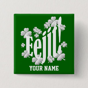 Funny Irish text Vierkante Button 5,1 Cm