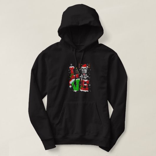 Funny Irish Wolfhound Dog Tree-kerstlampjes Xm Hoodie (Design voorkant)