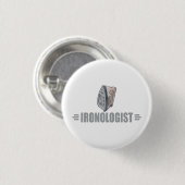 Funny Ironing Ronde Button 3,2 Cm (Voorkant /achterkant)