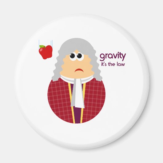 Funny Isaac Newton Magnet (Devant)