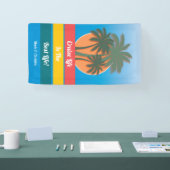 Funny Island Beach Cruise Ship Deuren Deurdecor Spandoek (Beurs)