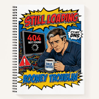 Funny IT Tech Humour loading Pop Art Notitieboek