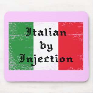 Funny Italiaans bij injectie Mousepad Muismat