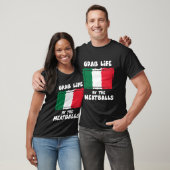 Funny Italiaanse Gift Idea Meatball Italië vlag1 T-shirt (Unisex)