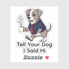 Funny Italian Greyhound Business Suit Coffee  Sticker