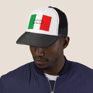Funny Italy Accent and Flag van Italië Trucker Pet