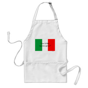 Funny Italy Accent and Tricolore Flag of IIaly Standaard Schort