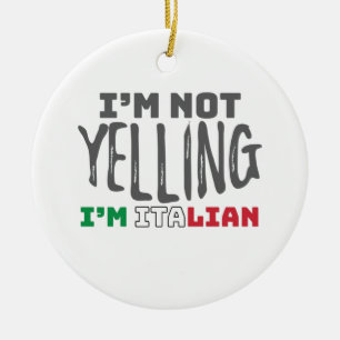 Funny Italy Joke is niet blij om Italiaans Italië  Keramisch Ornament