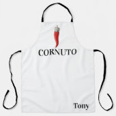 Funny Italy Red Horn Pendant Schort (Voorkant)