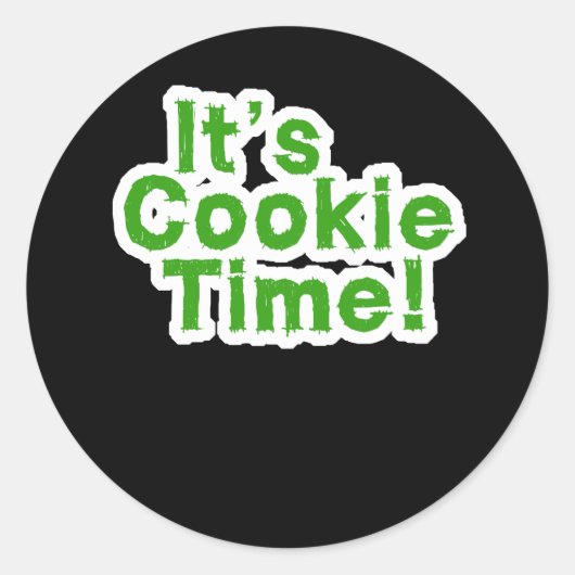 Funny its Cookie Time Scouts Girl Kinder Scouting  Ronde Sticker (Voorkant)