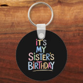 Funny It's My Sister's Birthday Sketch Pencil Arti Sleutelhanger (Voorkant)