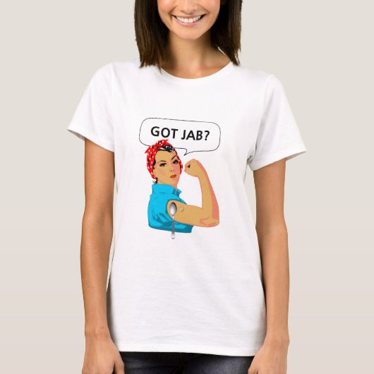 Funny jabbed cartoon t-shirt (Voorkant)