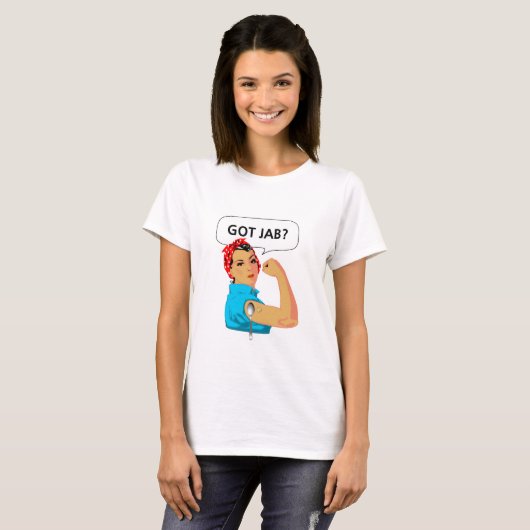 Funny jabbed cartoon t-shirt (Voorkant volledig)