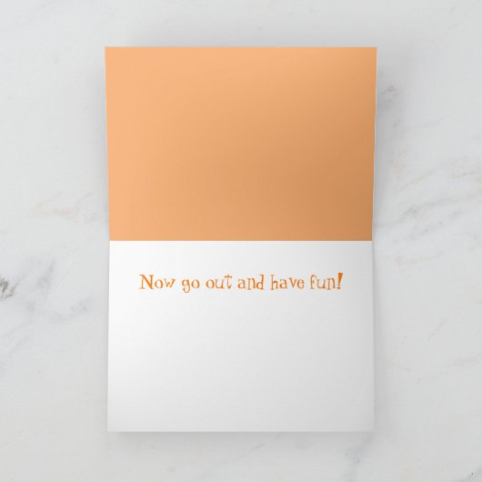 Funny Jack-O-Lantern die Halloween vervoert Kaart (Binnen)