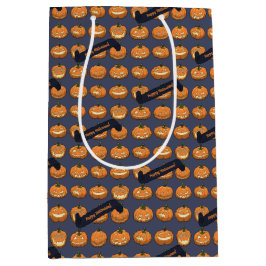 Funny Jack O Lantern Happy Halloween! Pumpkins Medium Cadeauzakje