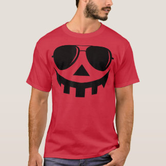 Funny Jack O Lantern Sunbril, Spooky Pumpkin Ha T-shirt