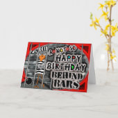 Funny Jail Bird Carte d'anniversaire (Fleur jaune)