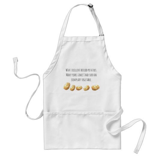 Funny Jane Austen Inspired Boiled Potato Quote Standaard Schort (Voorkant)