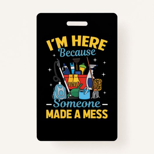 Funny Janitor Badge (Voorkant)