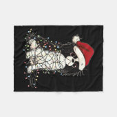 Funny Japanese Chin Christmas Graphics Dog Lights Fleece Deken (Voorkant (Horizontaal))