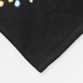 Funny Japanese Chin Christmas Graphics Dog Lights Fleece Deken (Hoek)